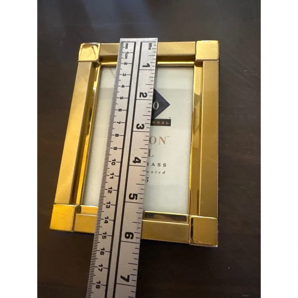 Fetco International Beacon Hill Solid Brass Picture Frame 3.5x5 Gold Lacquered